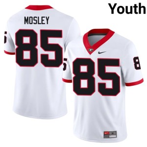 #85 Ryan Mosley University of Georgia Bulldogs Youth Football Jersey - White