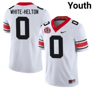 #0 Sacovie White-Helton UGA Bulldogs Youth 1980 National Champions 40th Anniversary Player Jerseys - White