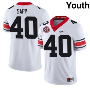 #40 Theron Sapp UGA Youth 1980 National Champions 40th Anniversary Game Jerseys - White