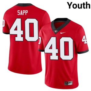 #40 Theron Sapp Dawgs Youth Replica Jersey - Red