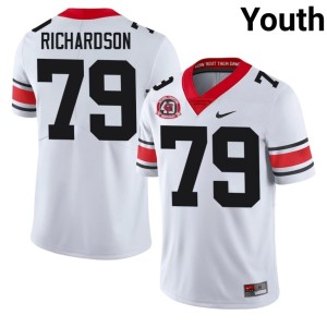 #79 TyQuez Richardson University of Georgia Bulldogs Youth 1980 National Champions 40th Anniversary College Jerseys - White