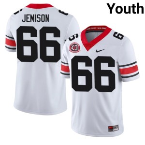 #66 Tyreek Jemison University of Georgia Bulldogs Youth 1980 National Champions 40th Anniversary NCAA Jersey - White