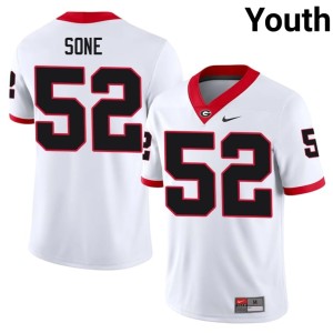 #52 Valdin Sone UGA Youth Game Jerseys - White
