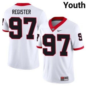 #97 Wade Register Dawgs Youth Game Jerseys - White