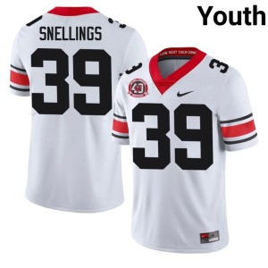 #39 Will Snellings Damn Good Dawgs Youth 1980 National Champions 40th Anniversary Alumni Jerseys - White