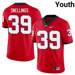 #39 Will Snellings UGA Bulldogs Youth Replica Jersey - Red