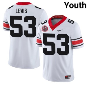 #53 Zach Lewis Go Dawgs Youth 1980 National Champions 40th Anniversary Stitched Jersey - White
