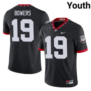#19 Brock Bowers Dawgs Youth Mascot 100th Anniversary NCAA Jersey - Black