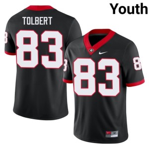 #83 Brody Tolbert Dawgs Youth College Jersey - Black