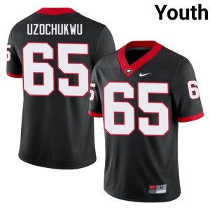 #65 Dennis Uzochukwu University of Georgia Youth Limited Jersey - Black