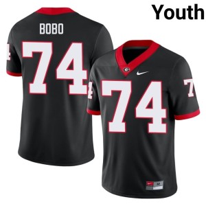 #74 Drew Bobo UGA Bulldogs Youth Player Jerseys - Black