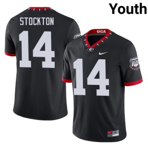 #14 Gunner Stockton Georgia Youth Mascot 100th Anniversary Limited Jersey - Black