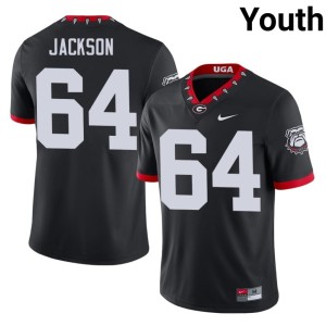 #64 Jahzare Jackson Bulldog Nation Youth Mascot 100th Anniversary NCAA Jerseys - Black