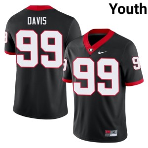 #99 Jordan Davis UGA Youth Limited Jerseys - Black
