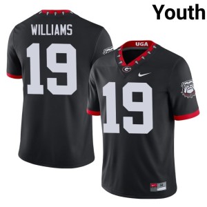 #19 Justin Williams Damn Good Dawgs Youth Mascot 100th Anniversary Football Jersey - Black