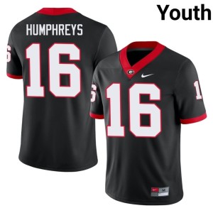 #16 London Humphreys Georgia Youth University Jerseys - Black