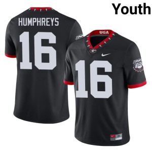 #16 London Humphreys Georgia Bulldogs Youth Mascot 100th Anniversary Football Jerseys - Black