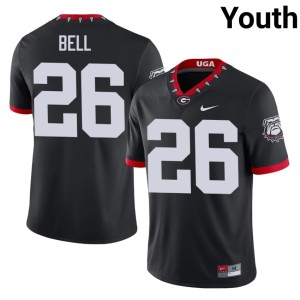 #26 Micah Bell Bulldog Nation Youth Mascot 100th Anniversary College Jerseys - Black
