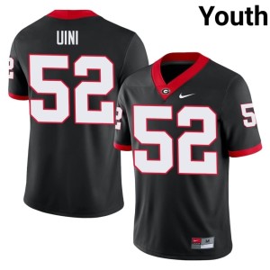 #52 Michael Uini Georgia Bulldogs Youth Football Jerseys - Black