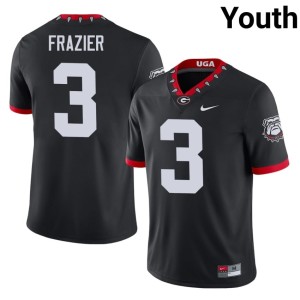 #3 Nate Frazier Bulldog Nation Youth Mascot 100th Anniversary Alumni Jersey - Black