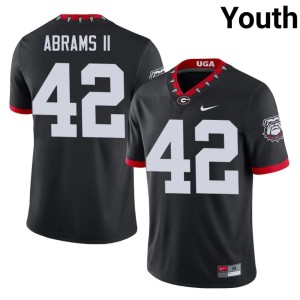#42 Nick Abrams II UGA Youth Mascot 100th Anniversary Alumni Jersey - Black