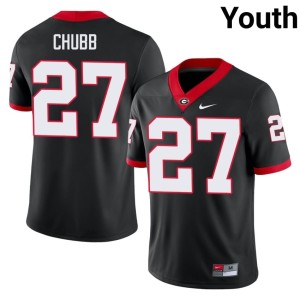 #27 Nick Chubb DGDs Youth NCAA Jerseys - Black
