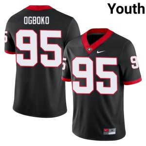 #95 Nnamdi Ogboko University of Georgia Youth College Jersey - Black