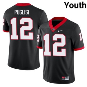 #12 Ryan Puglisi Bulldog Nation Youth NCAA Jerseys - Black