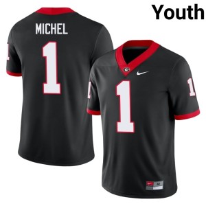 #1 Sony Michel UGA Bulldogs Youth Limited Jersey - Black