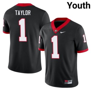 #1 Talyn Taylor UGA Bulldogs Youth Embroidery Jerseys - Black