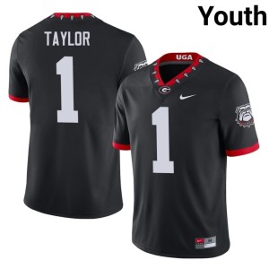#1 Talyn Taylor Georgia Bulldogs Youth Mascot 100th Anniversary Replica Jerseys - Black