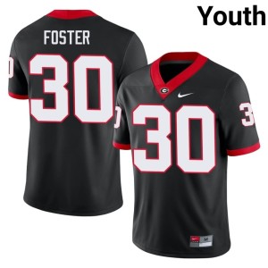 #30 Terrell Foster Georgia Bulldogs Youth University Jersey - Black