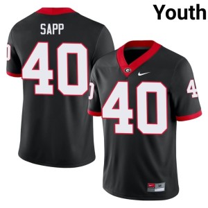 #40 Theron Sapp Go Dawgs Youth College Jerseys - Black