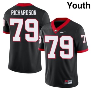 #79 TyQuez Richardson Georgia Bulldogs Youth Stitched Jersey - Black