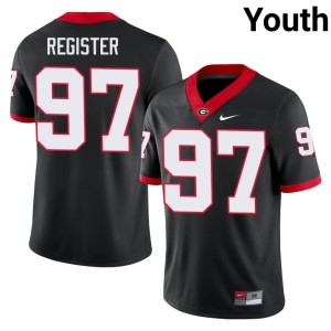 #97 Wade Register Georgia Youth Replica Jerseys - Black