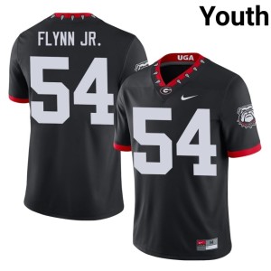 #54 Waltclaire Flynn Jr. UGA Bulldogs Youth Mascot 100th Anniversary Alumni Jerseys - Black