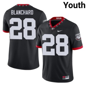 #28 Walter Blanchard Damn Good Dawgs Youth Mascot 100th Anniversary 2026 Jersey - Black