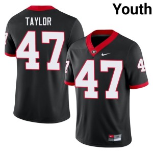 #47 Will Taylor University of Georgia Bulldogs Youth NCAA Jersey - Black