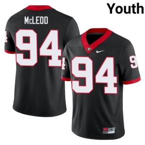 #94 Xzavier McLeod Georgia Bulldogs Youth Limited Jerseys - Black