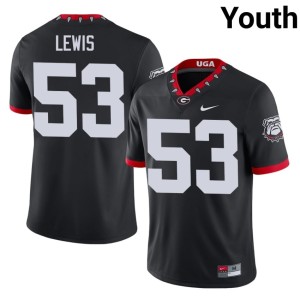 #53 Zach Lewis Damn Good Dawgs Youth Mascot 100th Anniversary University Jerseys - Black