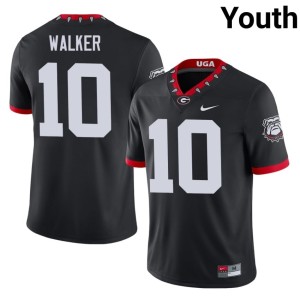 #10 Zayden Walker Go Dawgs Youth Mascot 100th Anniversary Player Jersey - Black
