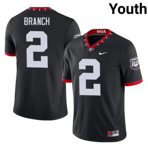 #2 Zion Branch UGA Youth Mascot 100th Anniversary Football Jerseys - Black