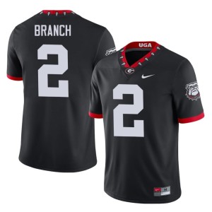 #2 Zion Branch UGA Bulldogs Men Mascot 100th Anniversary NCAA Jerseys - Black