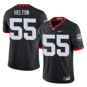 #55 Zykie Helton Go Dawgs Men's Mascot 100th Anniversary Player Jersey - Black